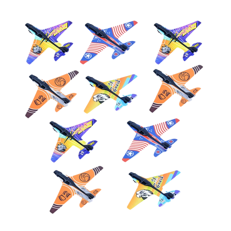 Ensemble de 10 avions en mousse avec pièces de rechange