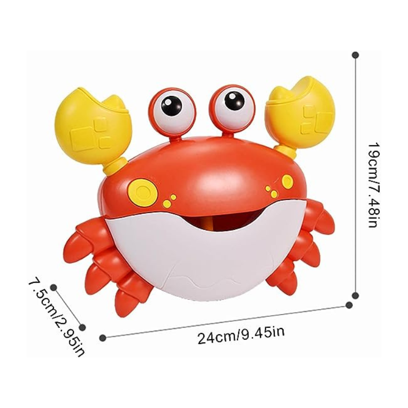 Jouet de bain musical en forme de crabe avec bulles