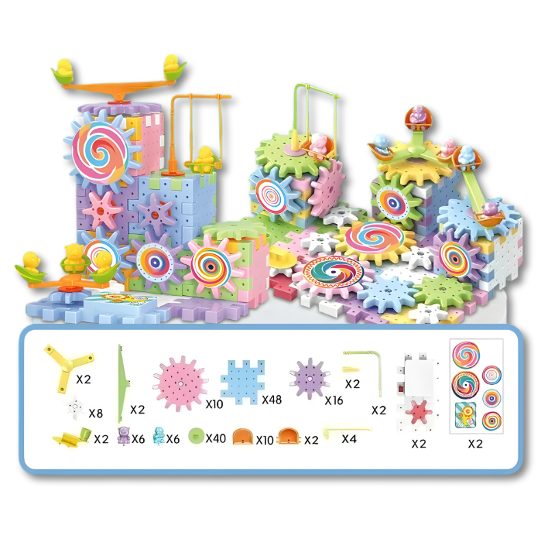Kit de 166 pièces en ABS pour apprentissage ludique