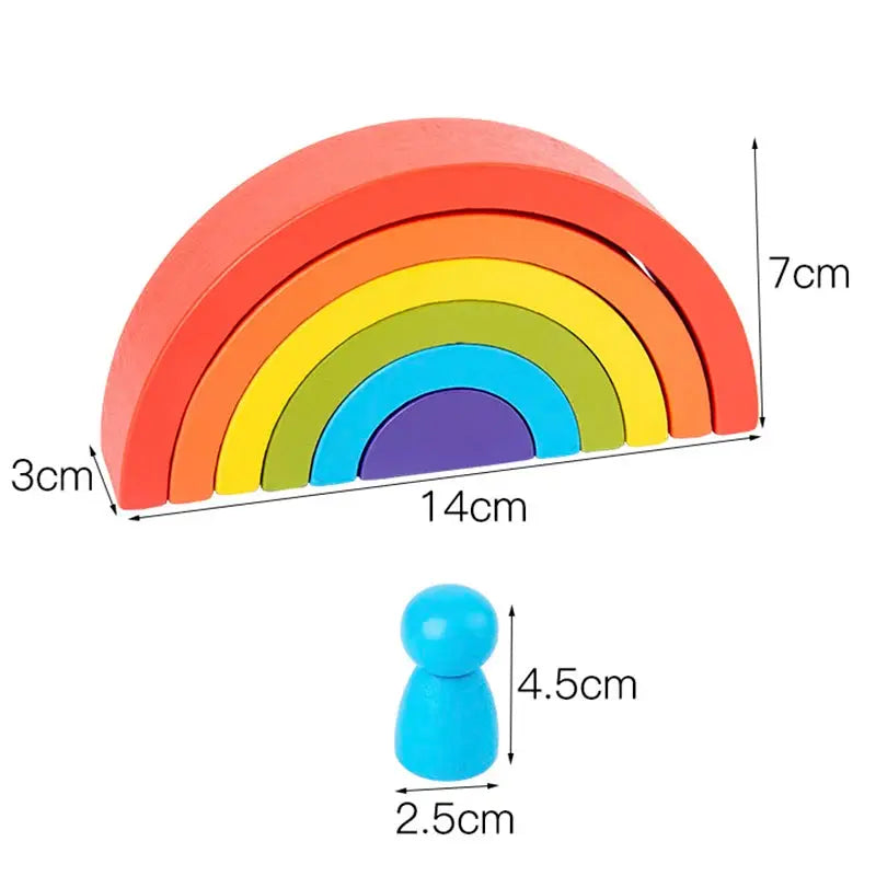 Puzzle arc-en-ciel démonté montrant chaque couleur distincte