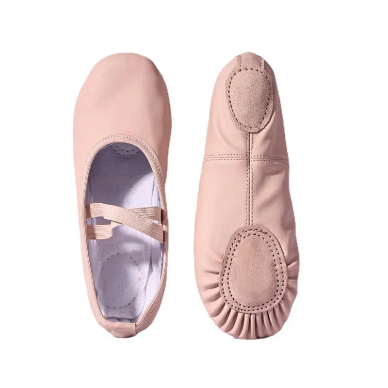 Vue de dessus des ballerines, matière douce et respirante