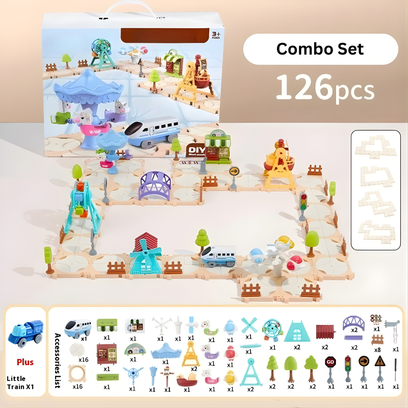 Ensemble combiné beige, 126 pièces de construction