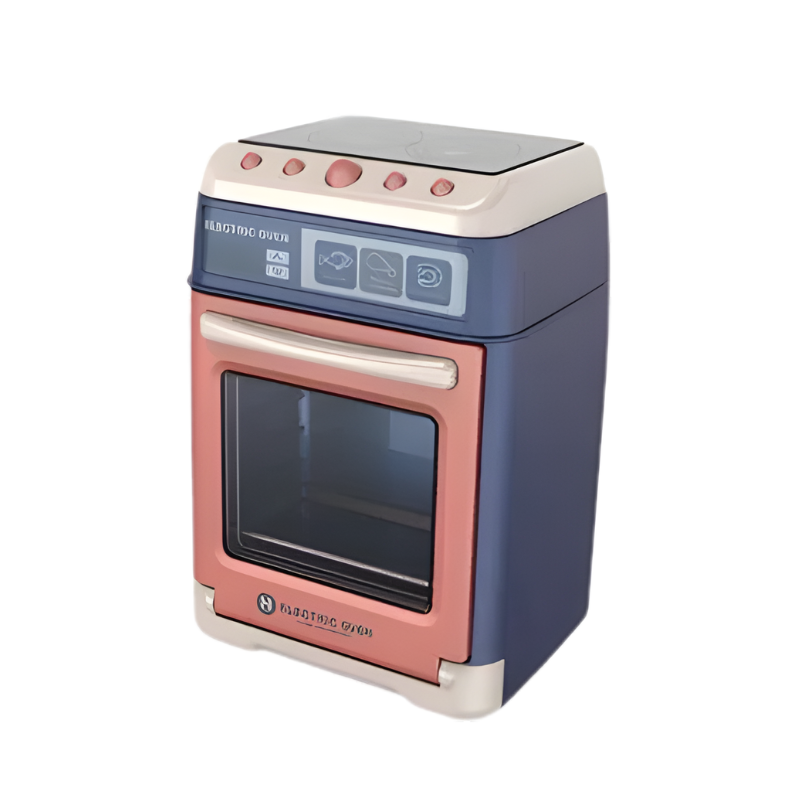 Cuisinière bleue miniature pour jeu éducatif