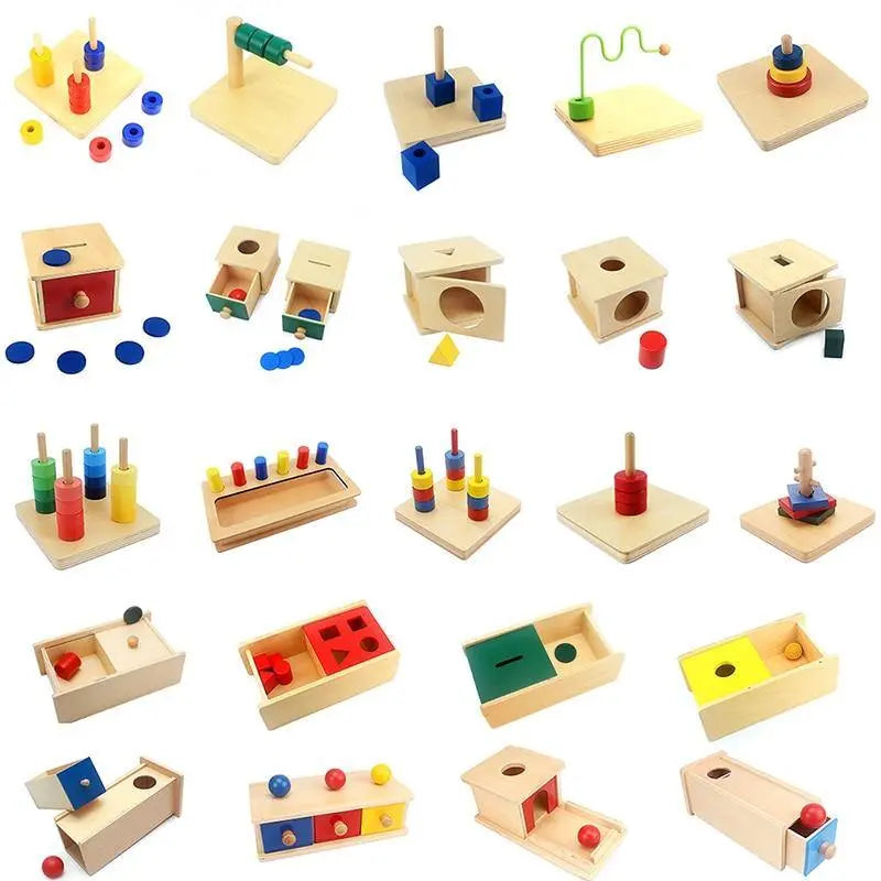 Boîtes à Formes Montessori Bois boites formes montessori mon vue de face vue 12