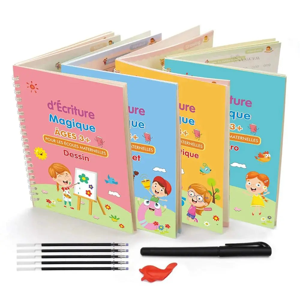 Illustration d'un enfant concentré sur l'écriture