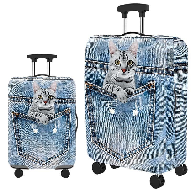 Housse de valise en Lycra imperméable sur une valise