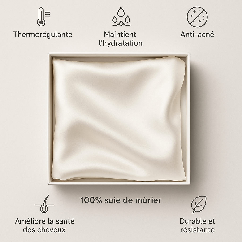 Détail fermeture zip invisible taie d'oreiller