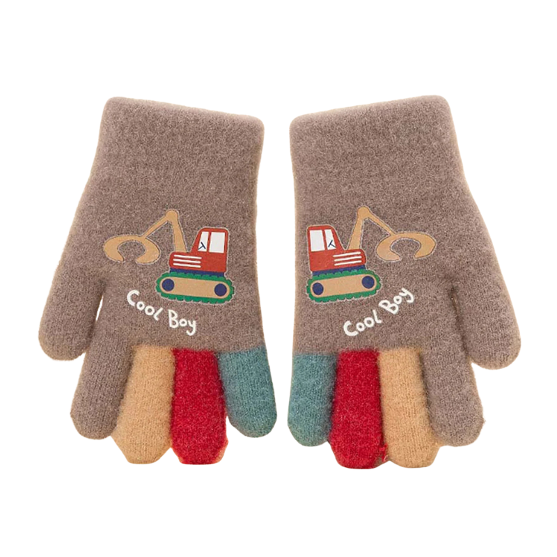 Gants couleur café pour enfants, confort quotidien