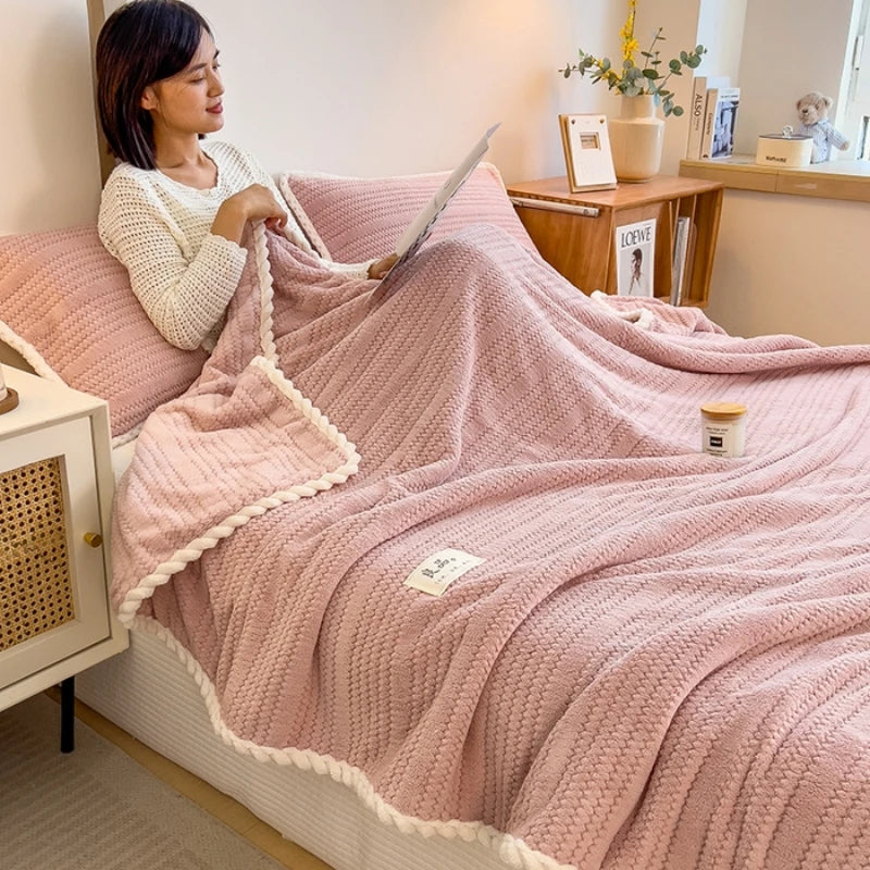 Couverture chaude en pilou pilou pour moments cocooning