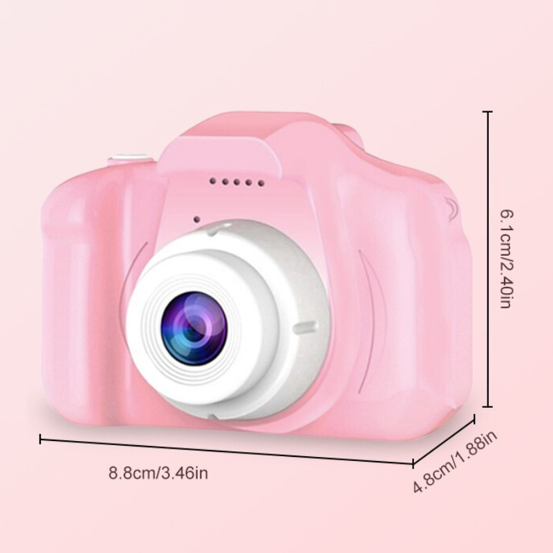 Appareil photo pour enfants en bleu, double caméra visible