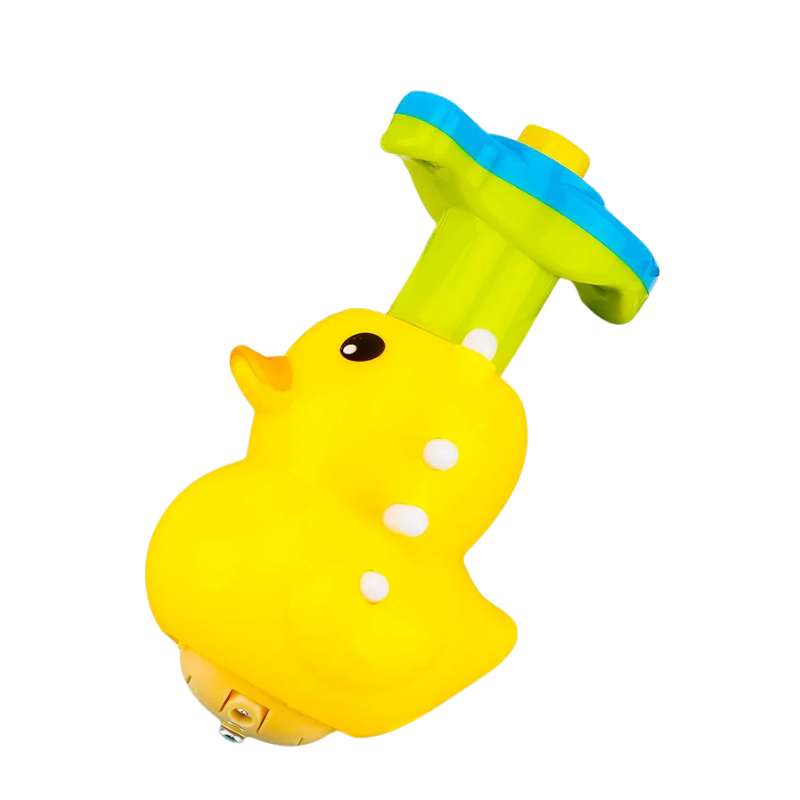 Toupie lumineuse avec motif canard, design enfantin