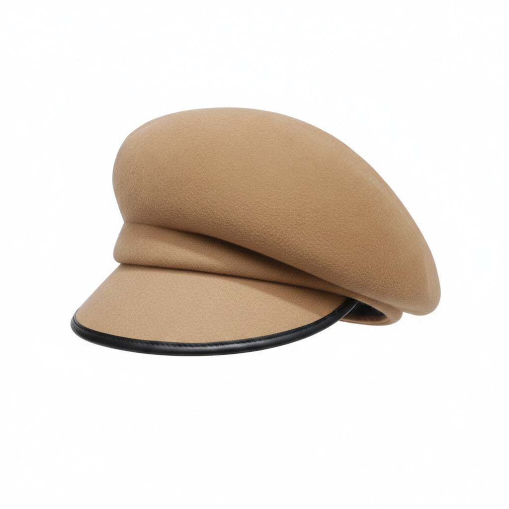 Image générée d'un béret en laine avec ombres douces