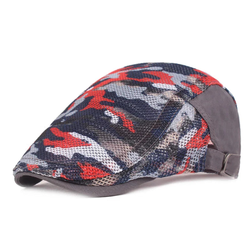 Vue de dessus d'un béret en coton, design épuré