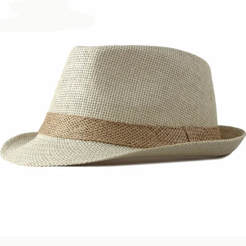 Chapeau de paille avec un motif tissé complexe