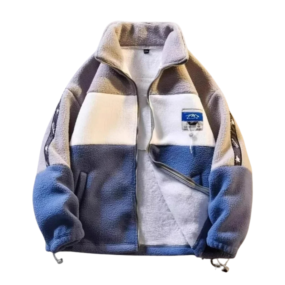 Veste tricolore en Pilou Pilou avec col montant