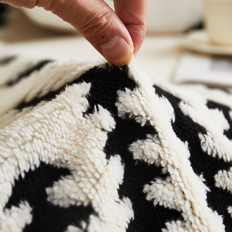 Texture en boucles 3D du jeté, idéale pour l'hiver