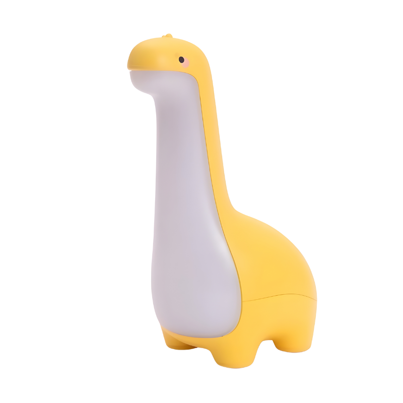 Veilleuse dinosaure jaune clair, idéale pour chambre d'enfant