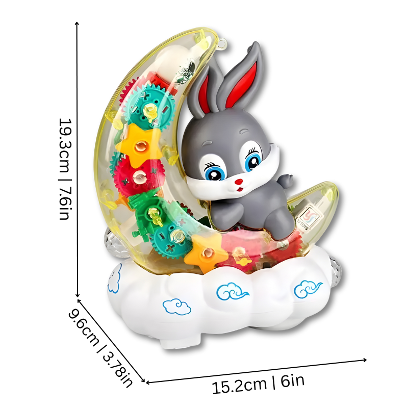 Jouet lapin lumineux avec oreilles LED colorées