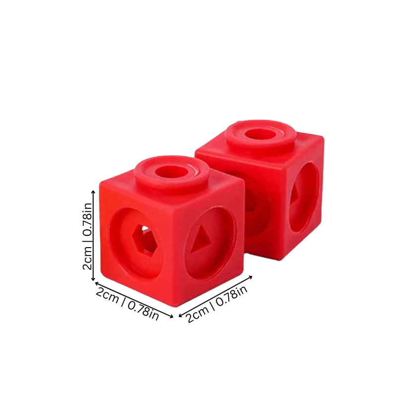 Ensemble de cubes colorés formant un motif géométrique