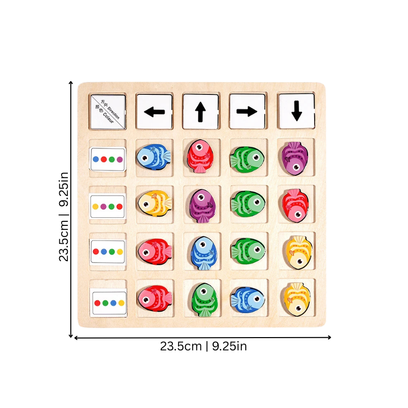 Tableau de jeu Montessori avec pions colorés pour enfants