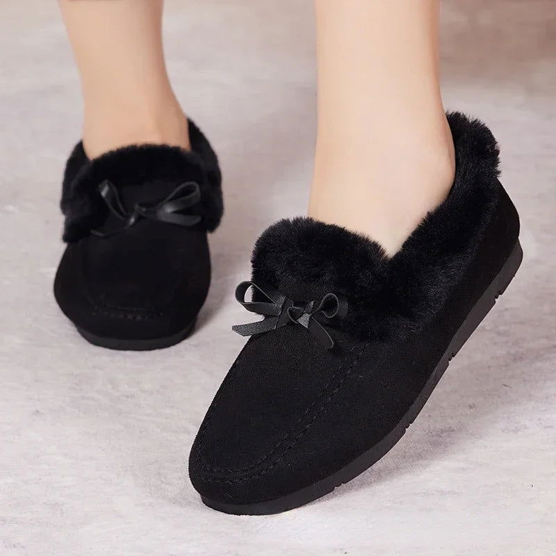 Chaussures d'hiver élégantes avec doublure chaude et design chic