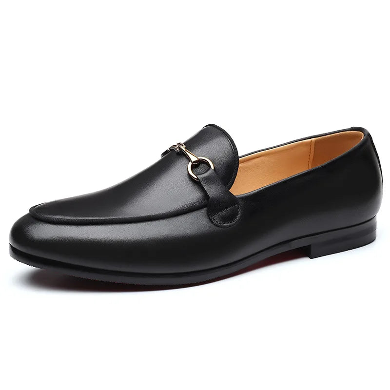 Doublure intérieure respirante des mocassins en cuir noir