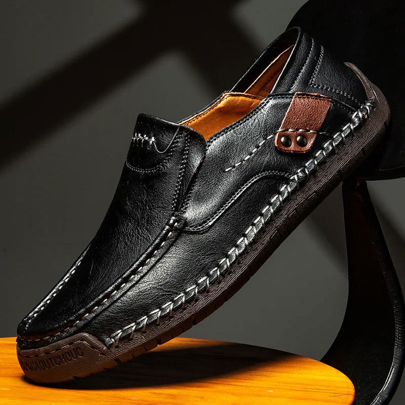 Mocassins Cuir Homme mocassins homme cuir finition vue latérale vue 28