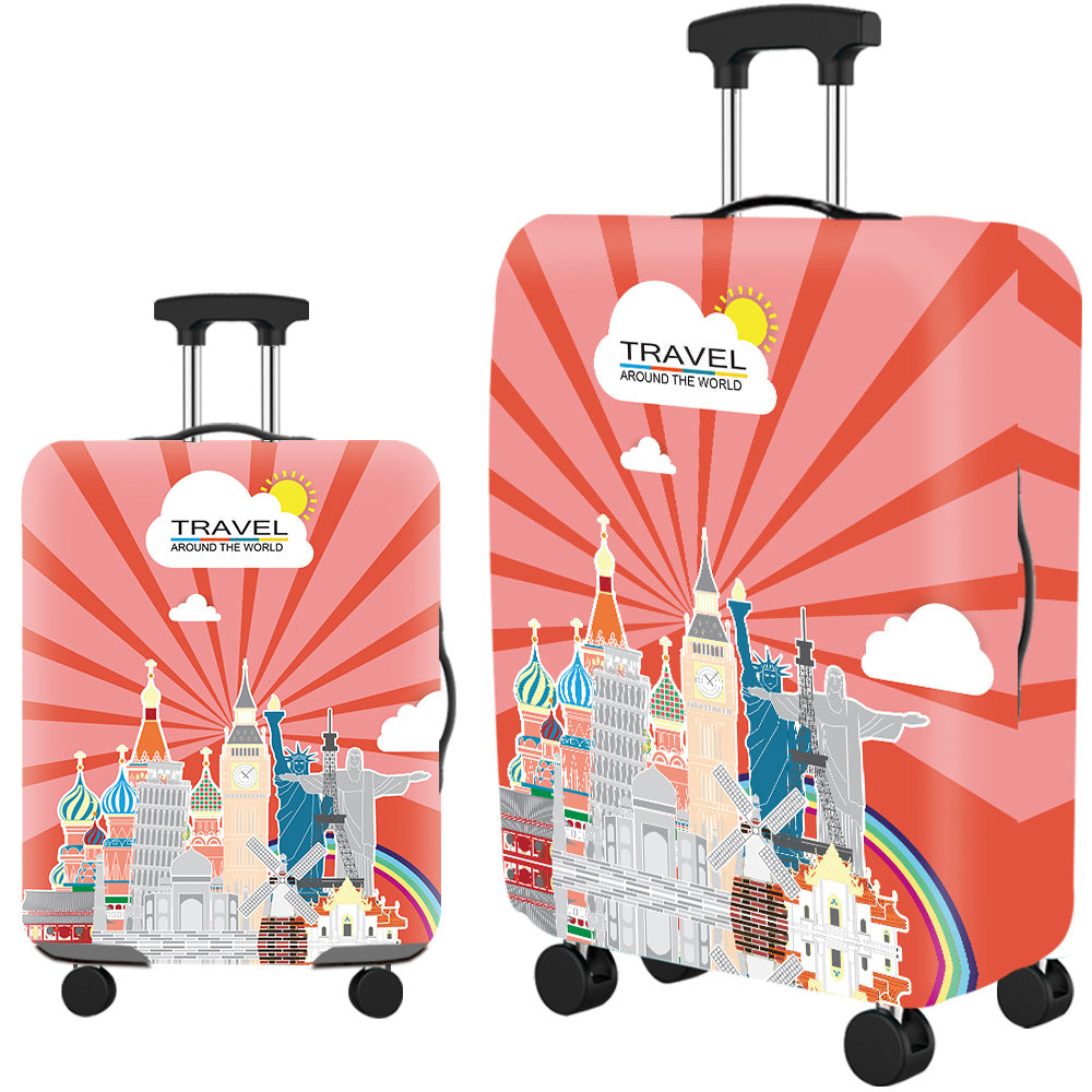 Housse de valise en Lycra imperméable avec motifs colorés