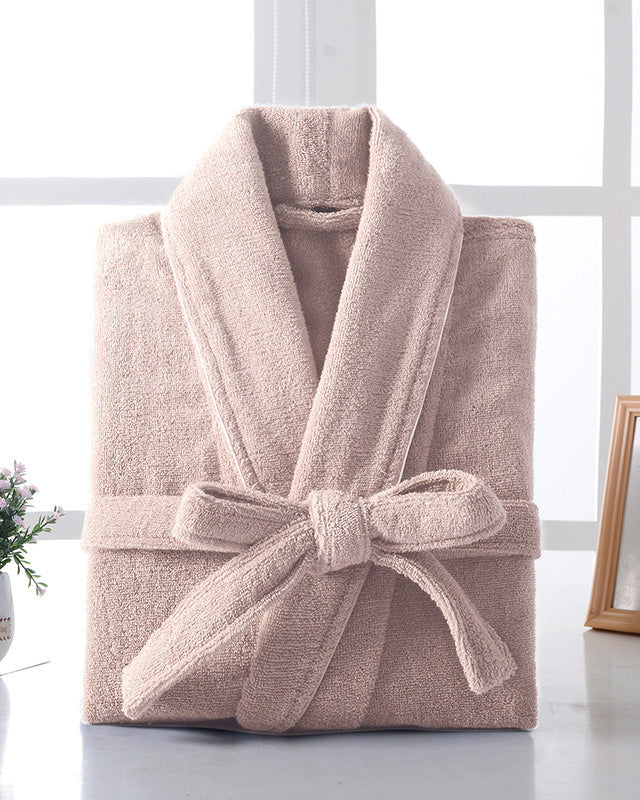 Peignoir femme éponge absorbant 100% coton beige