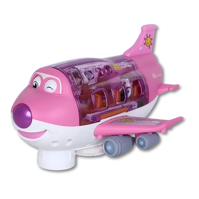 Avion électrique rose, conçu pour les jeunes enfants