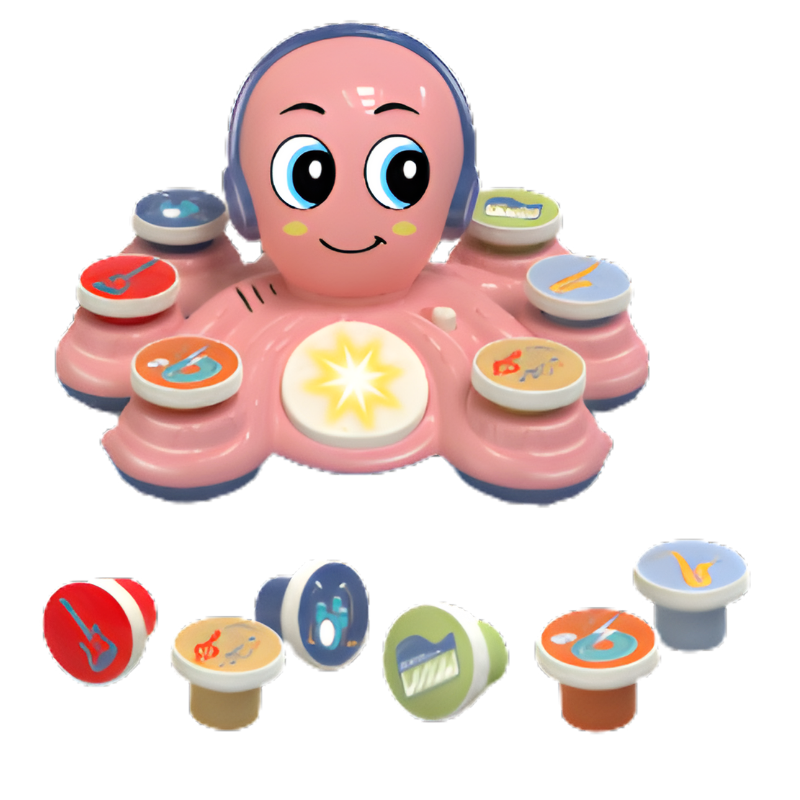 Jouet pieuvre rose en ABS pour tout-petits