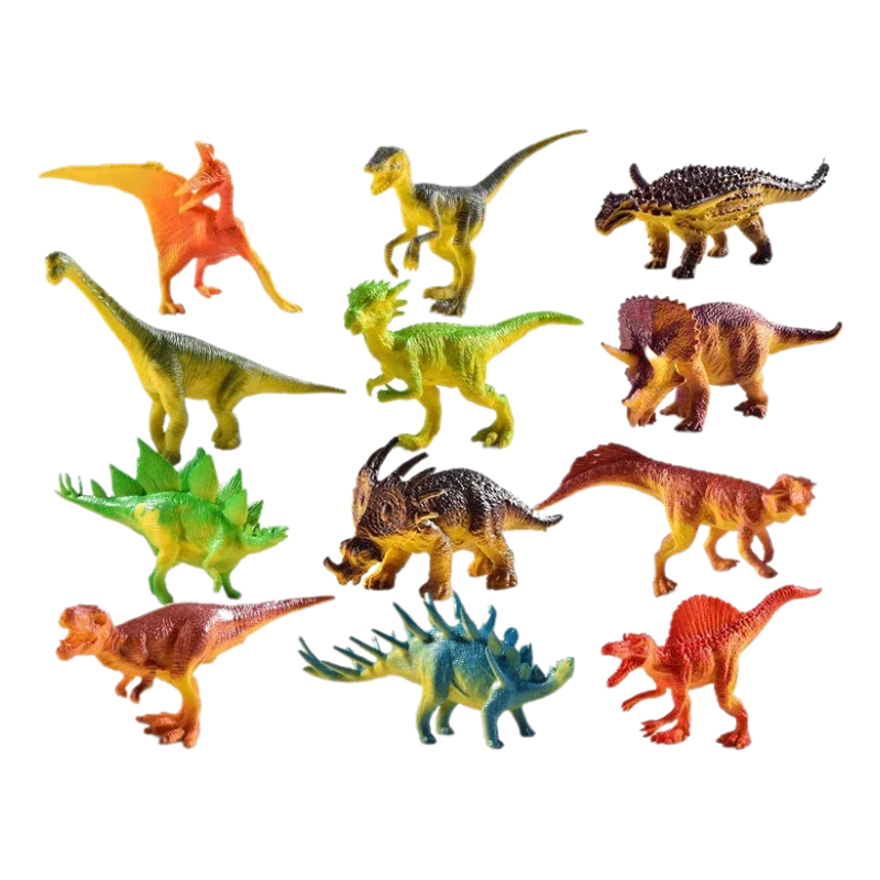 Ensemble de 12 pièces de dinosaures aléatoires pour le jeu