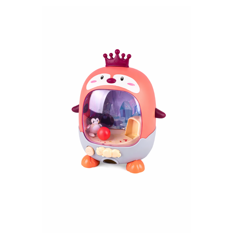 Pingouin rouge en plastique pour jeu de basketball miniature