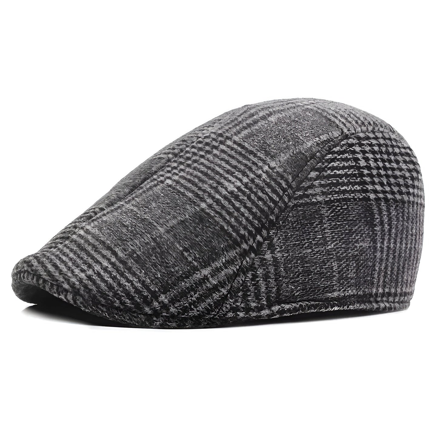 Casquette plate à motif, style sophistiqué