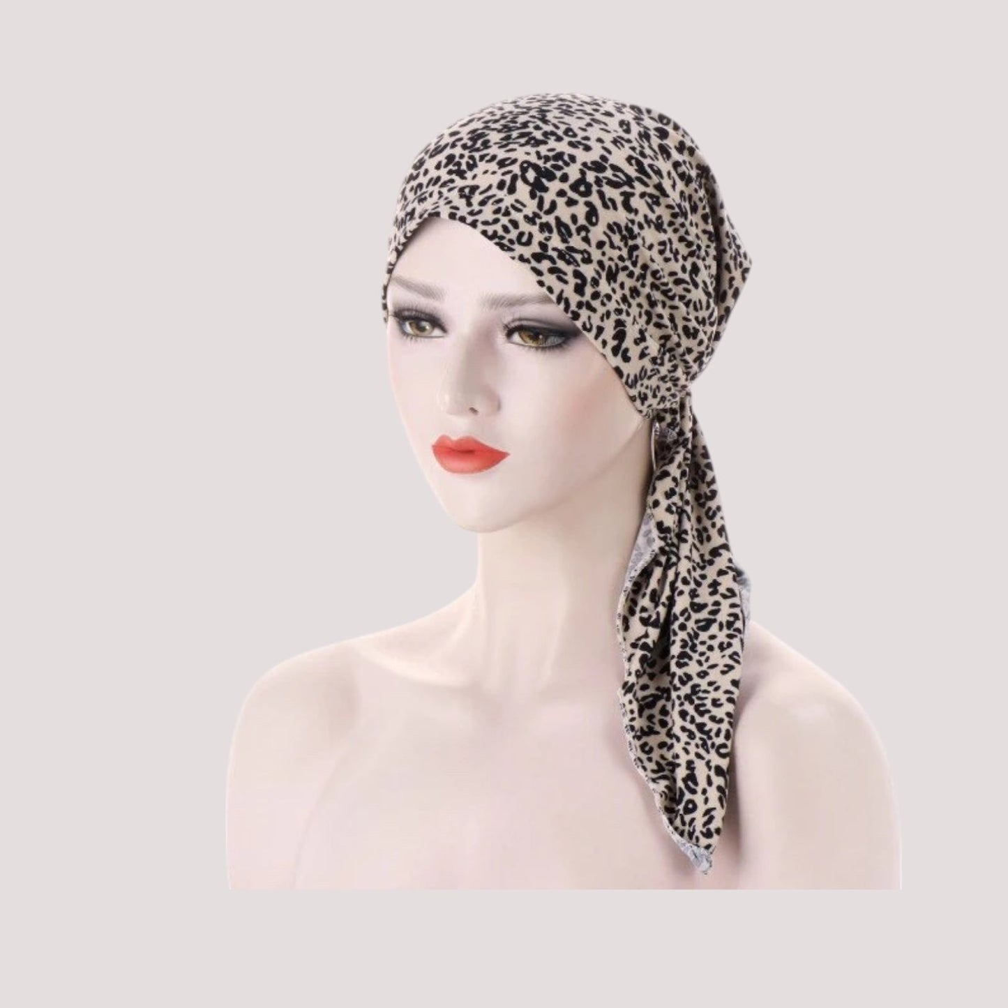 Foulard chimio léopard en polyester léger et respirant
