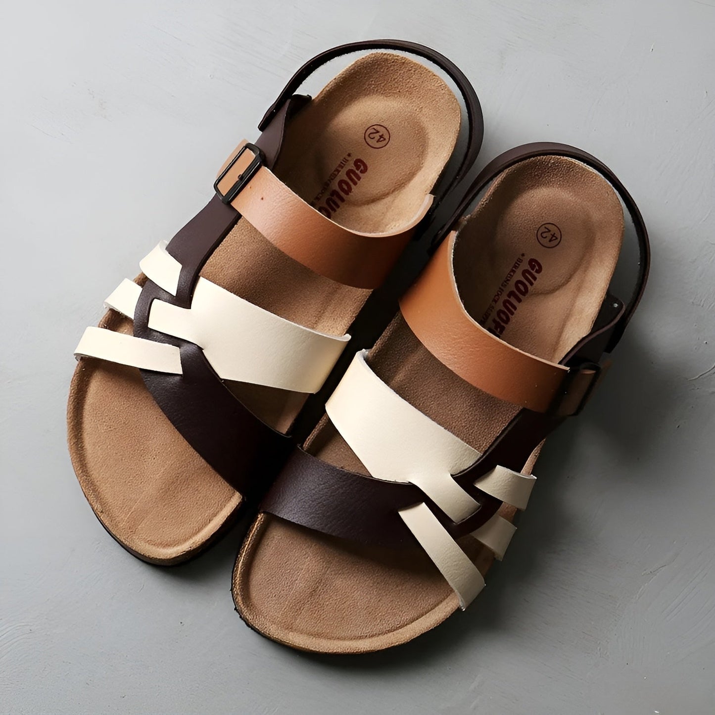 Sandales homme avec talon moyen pour usage quotidien