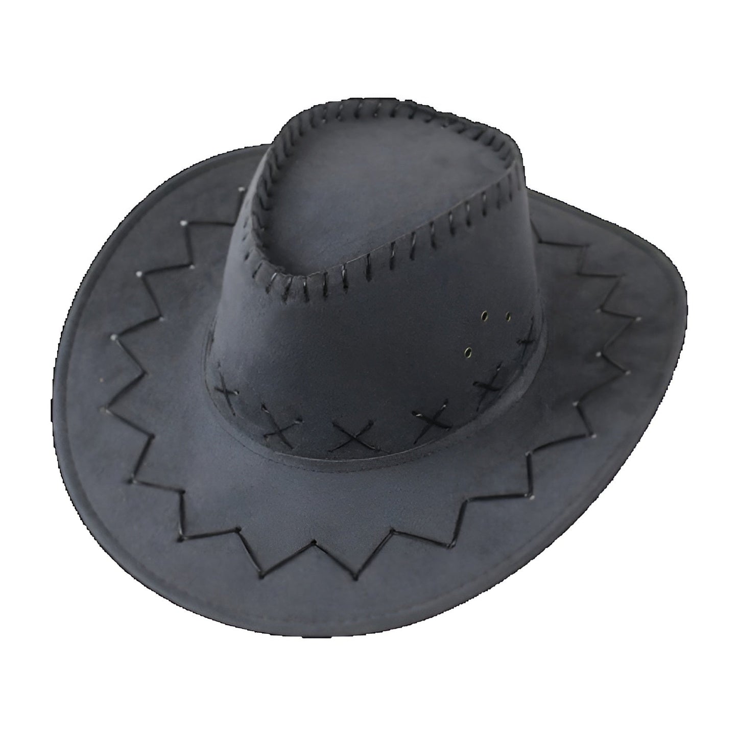 Chapeau cowboy avec bordure légèrement courbée