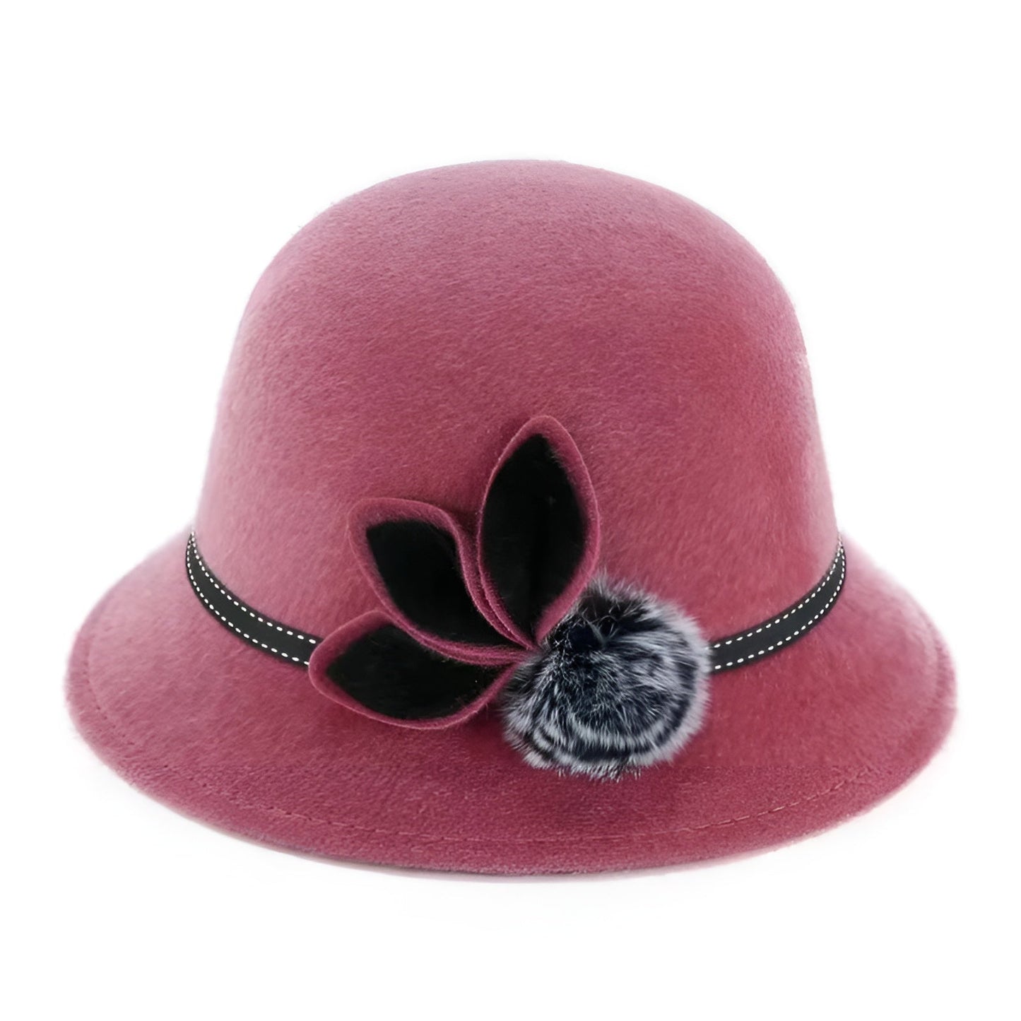 Vue arrière du chapeau cloche, forme arrondie distinctive