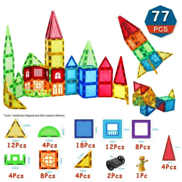 Ensemble complet de blocs magnétiques avec boîte de rangement
