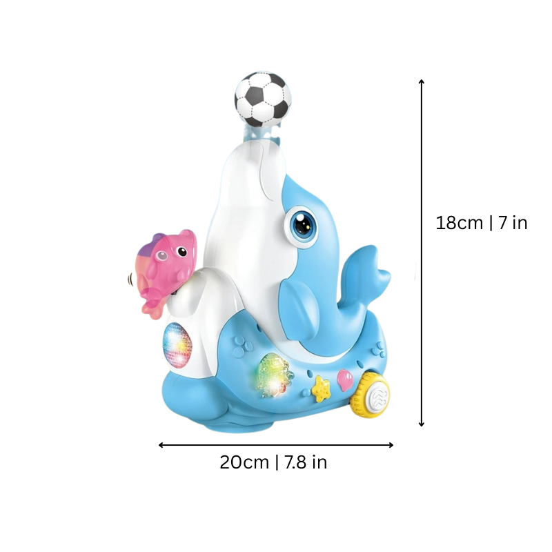 Dimensions du jouet dauphin lumineux en plastique ABS