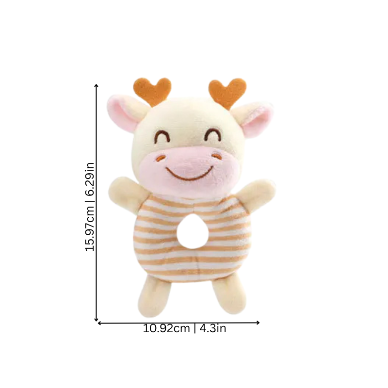 Jouet en peluche doux avec anneau pour bébé