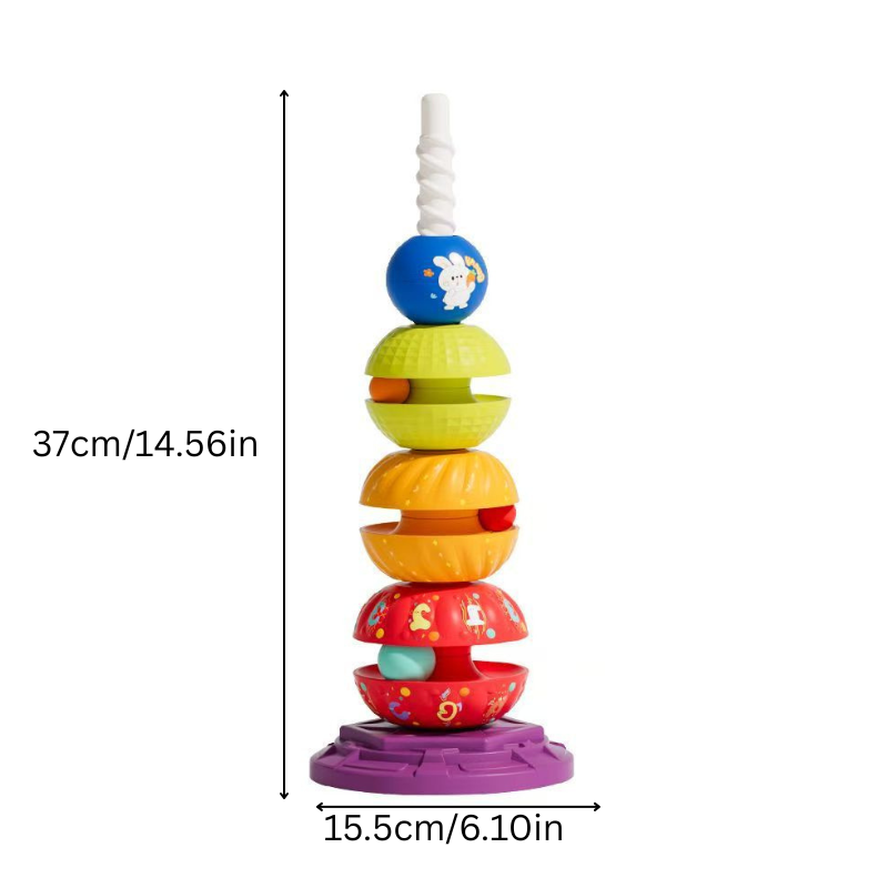 Tour empilable colorée en plastique ABS pour enfants