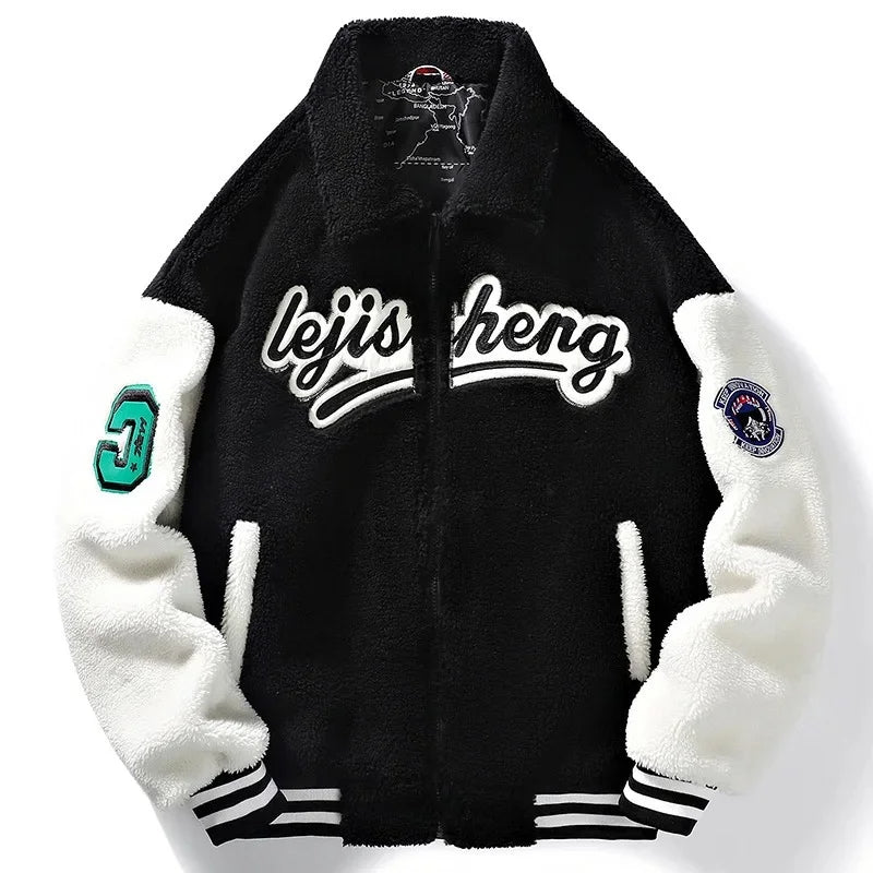 Veste bicolore noire et blanche en Pilou Pilou pour homme