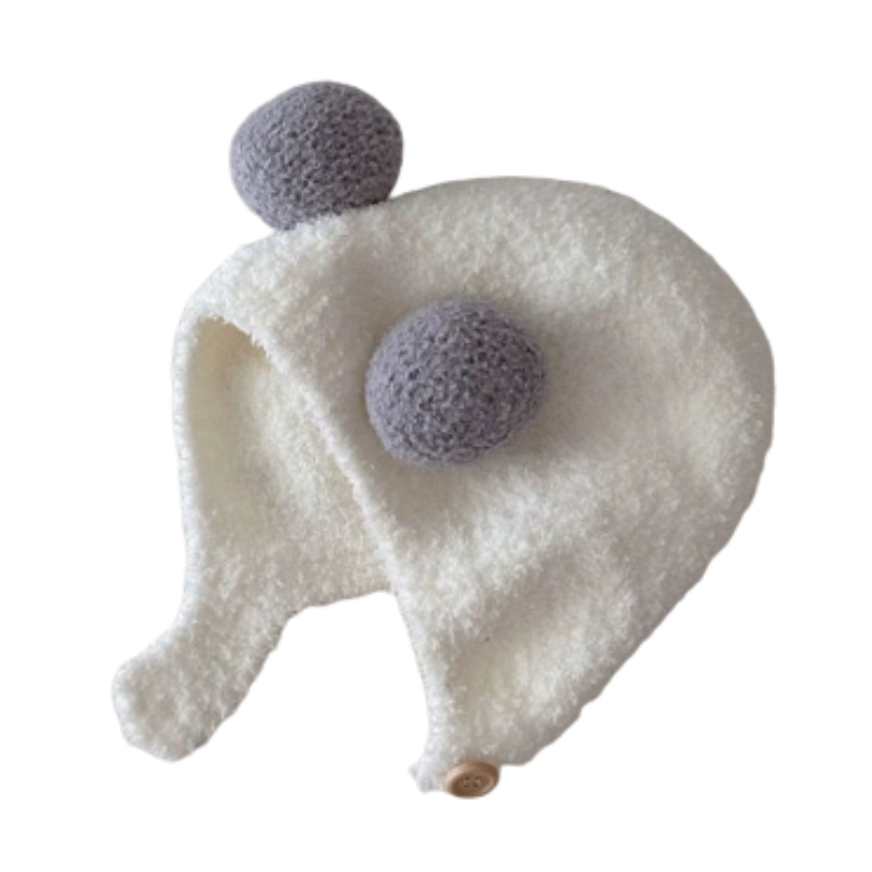 Bonnet blanc chaud pour enfant