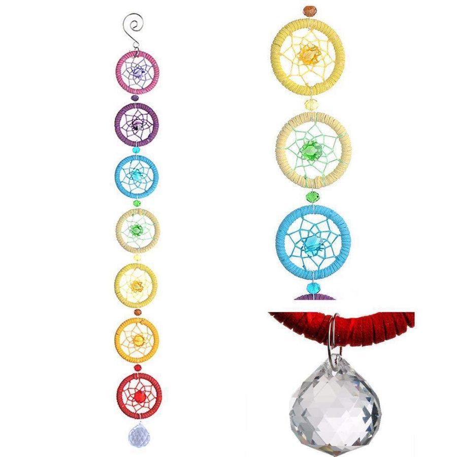 Fils tissés de l'attrape-rêve avec motifs complexes