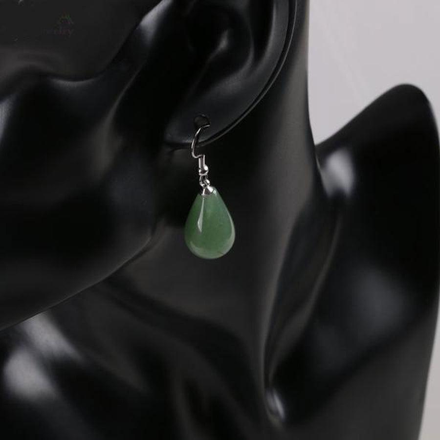 Boucles goutte d'eau avec cornaline et détails subtils