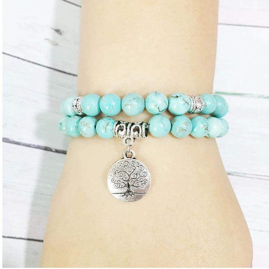 Bracelet élastique en Turquoise, symbole de bien-être