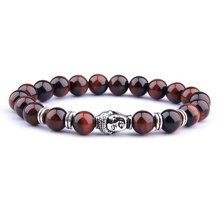 Bracelet Bouddha avec perles Œil de tigre rouge