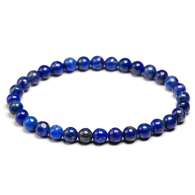 Bracelet en Lapis Lazuli avec perles bleues et dorées
