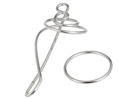 Solution du casse-tête clé de sol en métal, anneau libéré